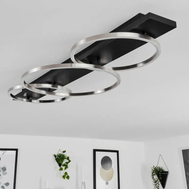 Plafonnier Pompu LED Noir, 3 lumières