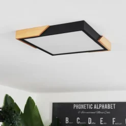 Plafonnier Pontchardon LED Écru, Noir, 1 lumière