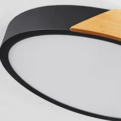 Plafonnier Pontchardon LED Brun, Noir, 1 lumière