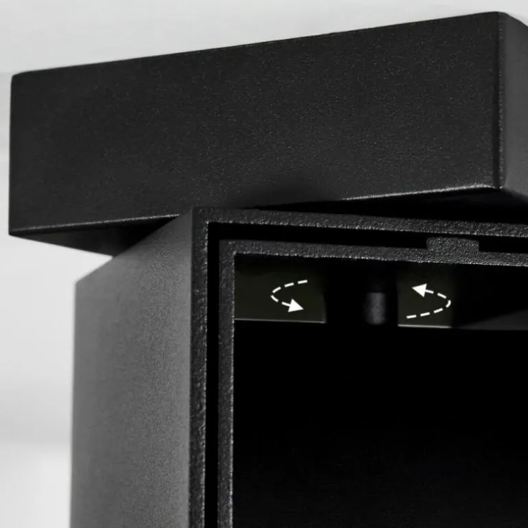 Plafonnier Prassinet Noir, 1 lumière