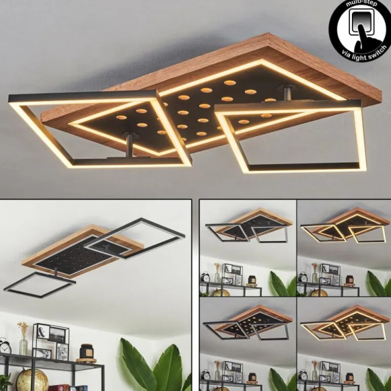 Plafonnier Ramilos LED Écru, Noir, 1 lumière