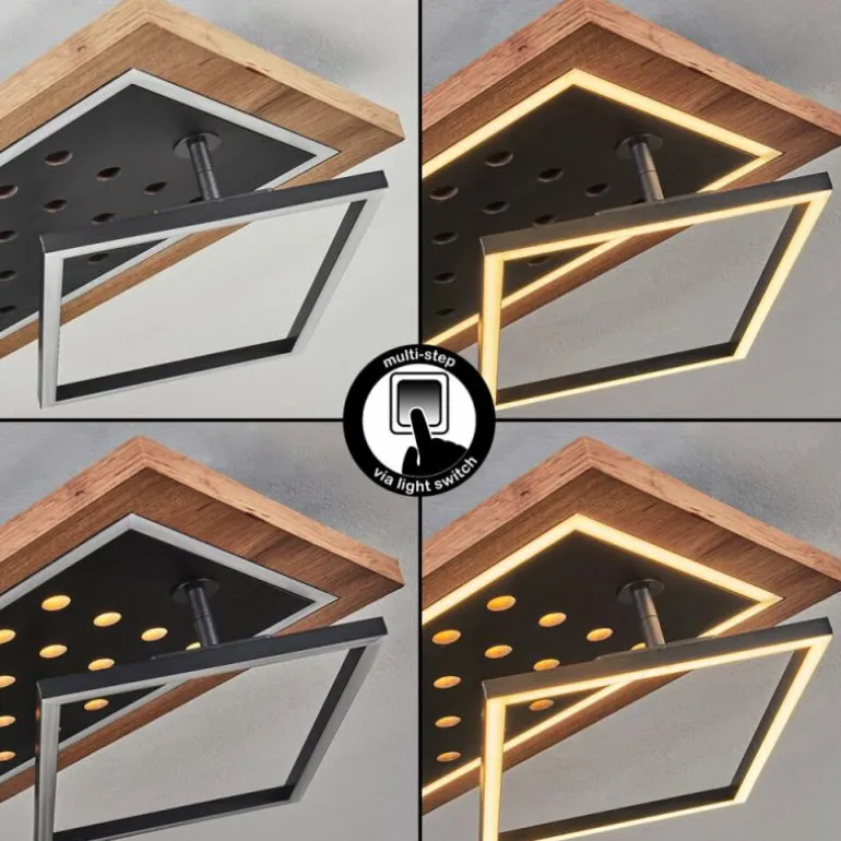 Plafonnier Ramilos LED Écru, Noir, 1 lumière