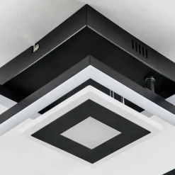 Plafonnier Serzedelo LED Noir, 1 lumière