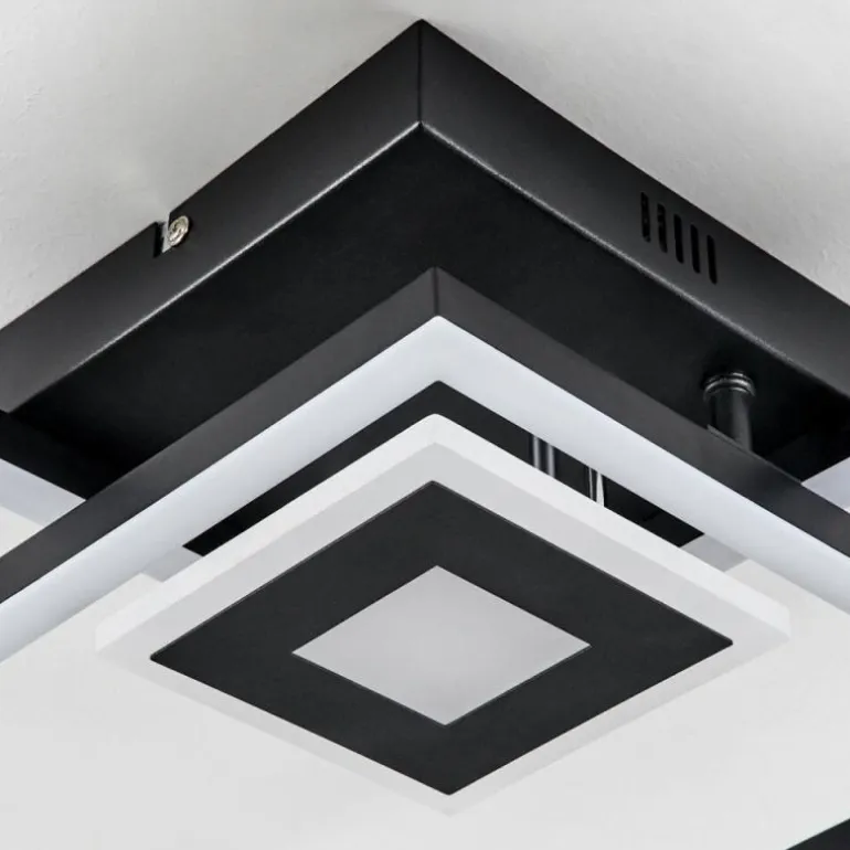 Plafonnier Serzedelo LED Noir, 1 lumière