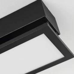 Plafonnier Sourbarie LED Brun, Couleur bois, Noir, 1 lumière