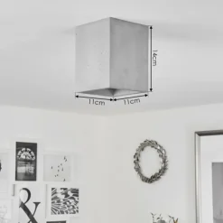 Plafonnier Stettler Gris, 1 lumière