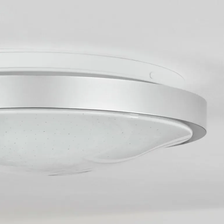 Plafonnier Subles LED Argenté, Blanc, 1 lumière, Détecteur de mouvement