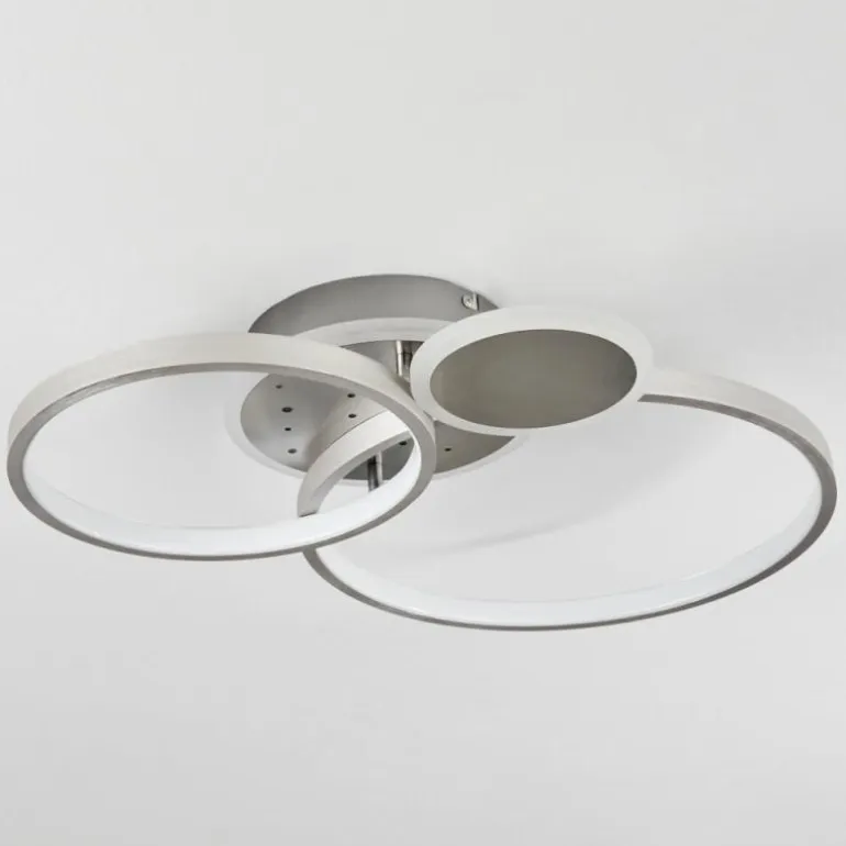 Plafonnier Tagsdorff LED Chrome, Nickel mat, 1 lumière