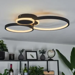 Plafonnier Tagsdorff LED Noir, Blanc, 1 lumière