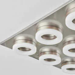 Plafonnier Thiernu LED Nickel mat, 1 lumière