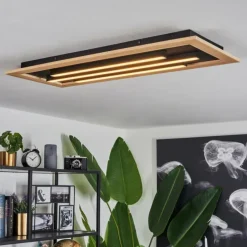 Plafonnier Tojeirinha LED Écru, Noir, 2 lumières