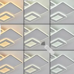 Plafonnier Tomazes LED Blanc, 1 lumière, Télécommandes