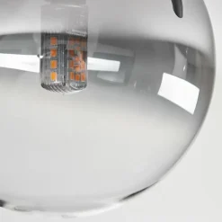 Plafonnier - Verre 10 cm, 12 cm, 15 cm Chehalis Clair, Fumé, 10 lumières