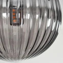 Plafonnier - Verre 10 cm, 12 cm, 15 cm Chehalis Ambre, Fumé, 10 lumières