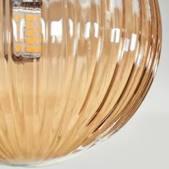 Plafonnier - Verre 10 cm, 12 cm, 15 cm Chehalis Ambre, 10 lumières