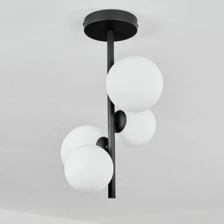 Plafonnier - Verre 10 cm, 12 cm Chehalis Blanc, 4 lumières