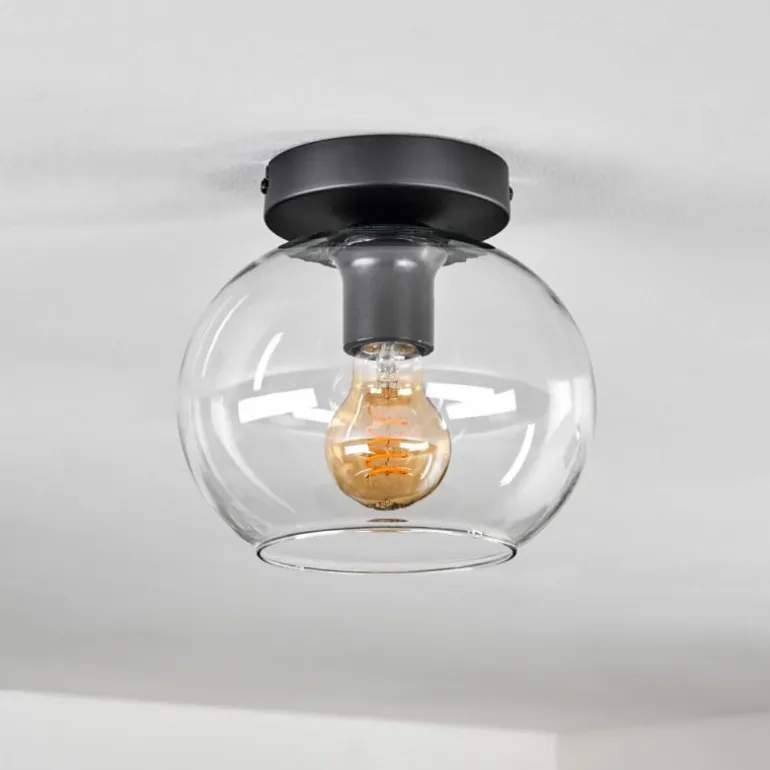 Plafonnier - Verre 20 cm Apedo Clair, 1 lumière