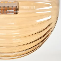 Plafonnier - Verre 12 cm Chehalis Ambre, Fumé, 4 lumières