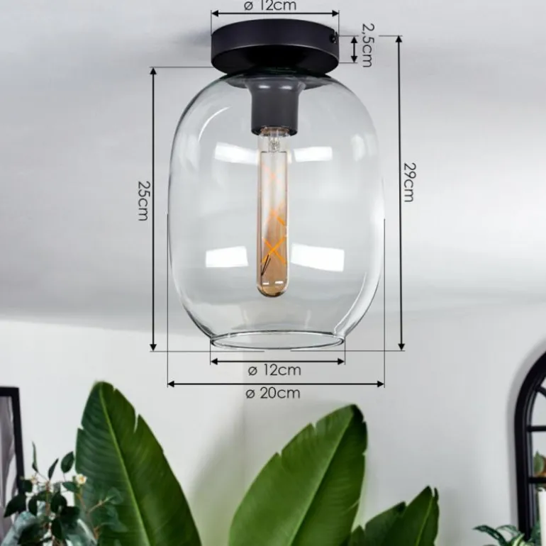 Plafonnier - Verre Apedo Clair, 1 lumière
