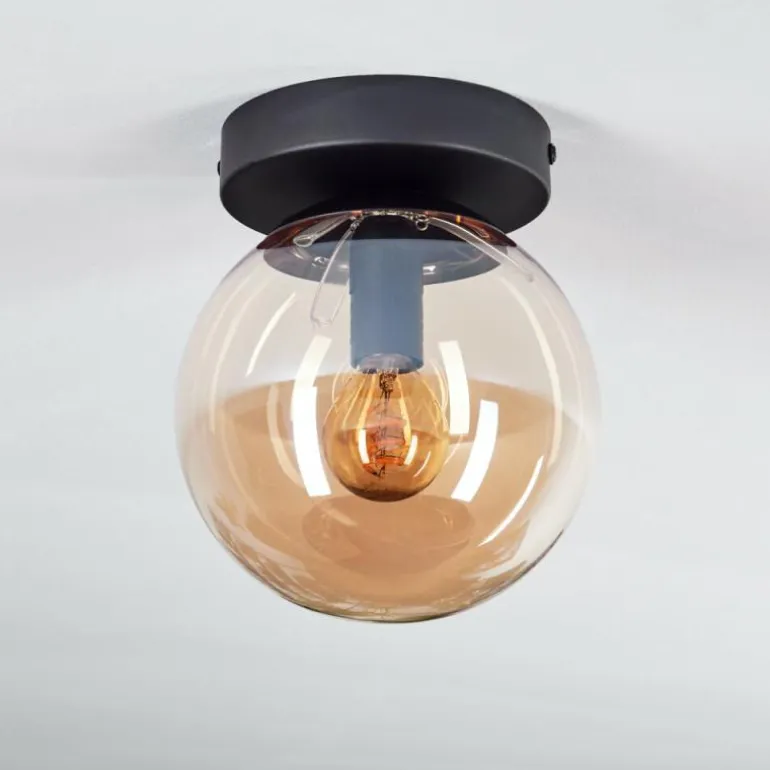Plafonnier - Verre Gastor Ambre, 1 lumière