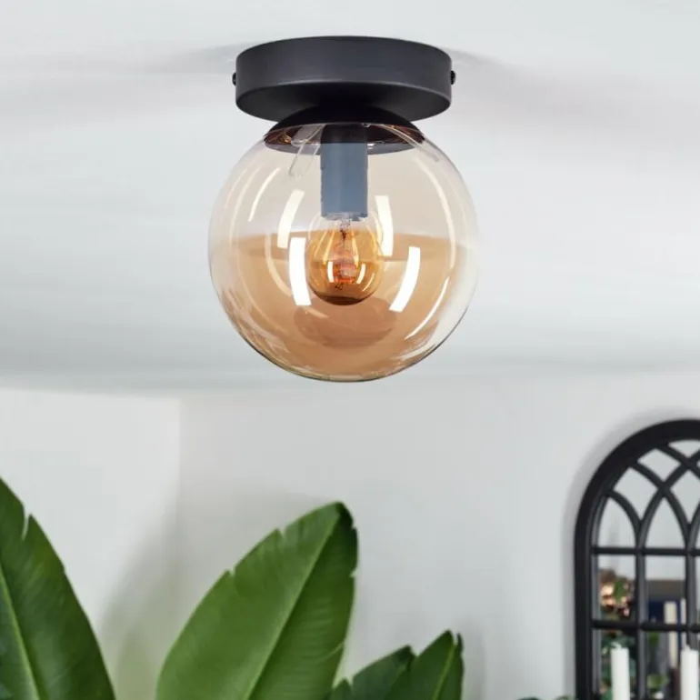 Plafonnier - Verre Gastor Ambre, 1 lumière