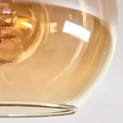 Plafonnier - Verre Koyoto Écru, Noir, 5 lumières
