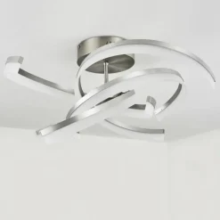 Plafonnier Vignats LED Nickel mat, 4 lumières, Télécommandes
