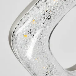 Plafonnier Villenauxe LED Chrome, Nickel mat, 1 lumière