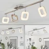 Plafonnier Villenauxe LED Chrome, Nickel mat, 4 lumières