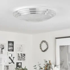 Plafonnier Villeveyrac LED Blanc, 1 lumière, Télécommandes