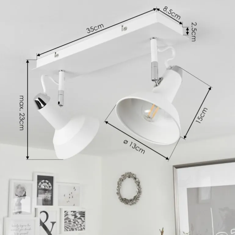 Plafonnier Vouzy Blanc, 2 lumières