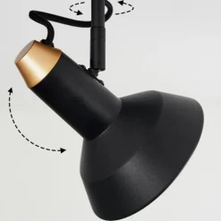 Plafonnier Vouzy Noir, 1 lumière