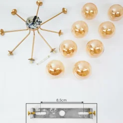 Plafonnier Alden Laiton, 8 lumières