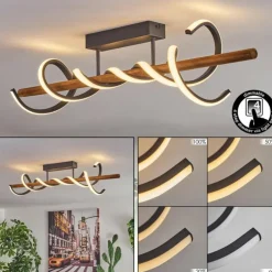 Plafonnier Alvarim LED Écru, Noir, 1 lumière