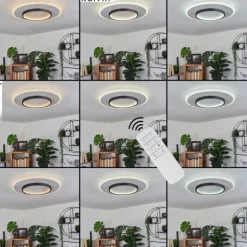 Plafonnier Andelfingen LED Blanc, 1 lumière, Télécommandes
