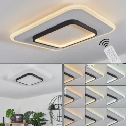 Plafonnier Andelfingen LED Blanc, 1 lumière, Télécommandes