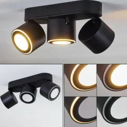 Plafonnier Appleton LED Noir, 3 lumières