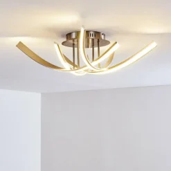 Plafonnier Aranu LED Nickel mat, 4 lumières