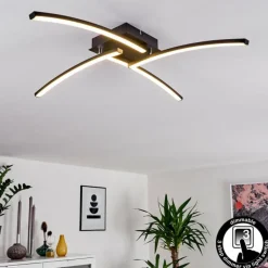 Plafonnier Aringa LED Noir, 1 lumière