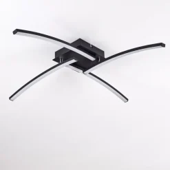 Plafonnier Aringa LED Noir, 1 lumière