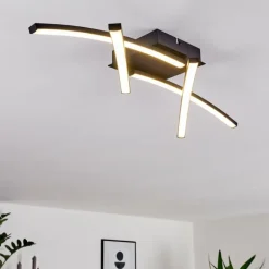 Plafonnier Aringa LED Noir, 1 lumière
