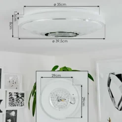 Plafonnier Auxerre LED Blanc, 1 lumière