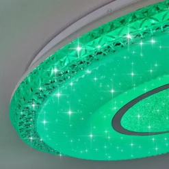 Plafonnier Avoriaz LED Blanc, 2 lumières, Télécommandes, Changeur de couleurs