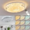 Plafonnier Avoriaz LED Transparent, Blanc, 1 lumière, Télécommandes