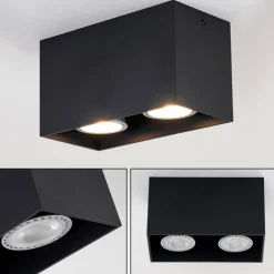 Plafonnier Awuna Noir, 2 lumières