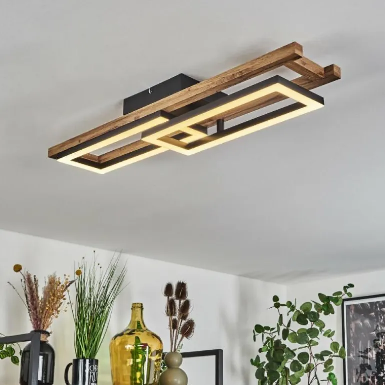 Plafonnier Ayajasco LED Écru, Noir, 1 lumière