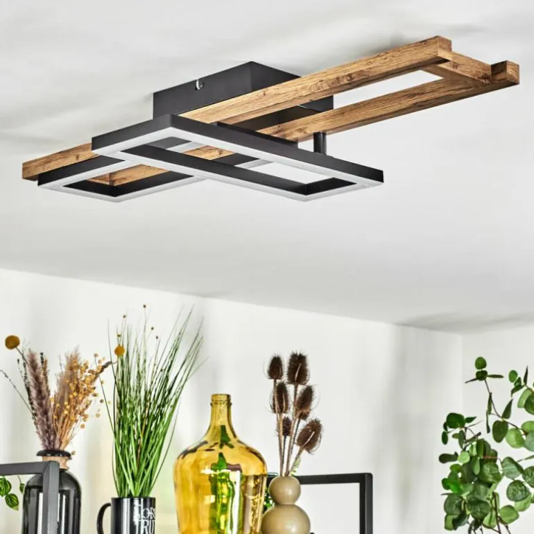 Plafonnier Ayajasco LED Écru, Noir, 1 lumière