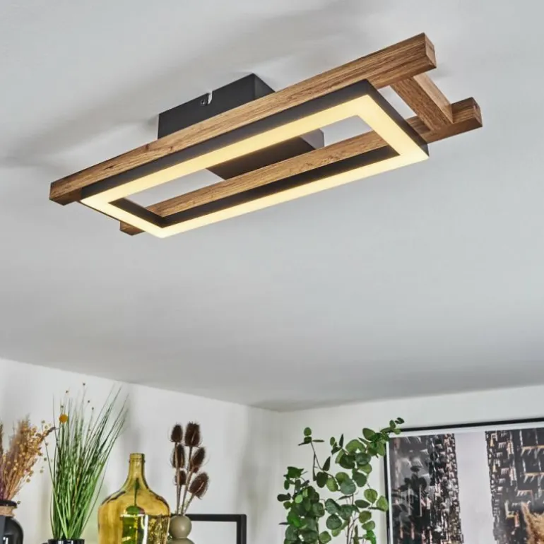 Plafonnier Ayajasco LED Écru, Noir, 1 lumière