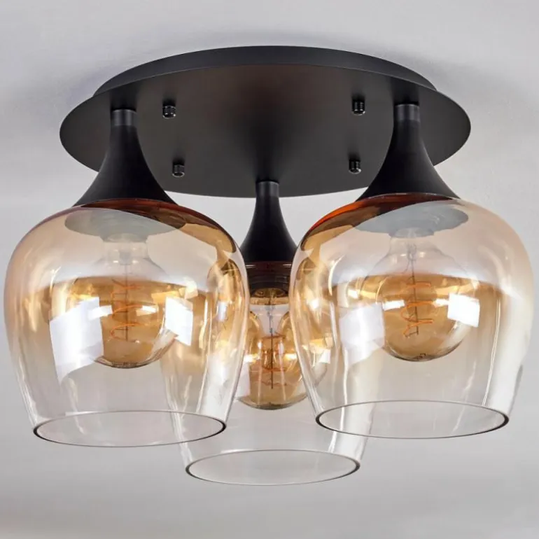 Plafonnier Azurara Noir, 3 lumières