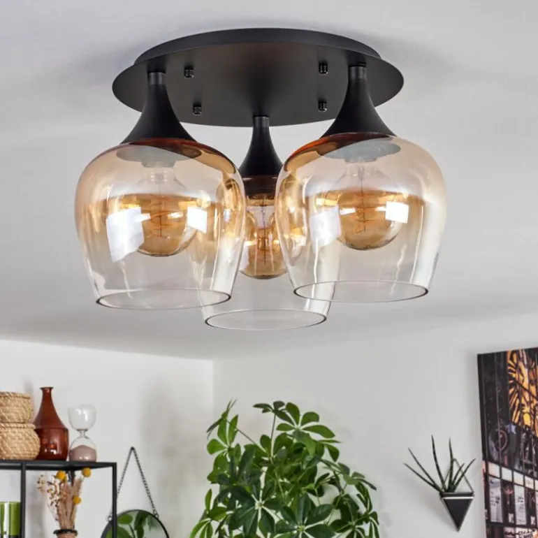 Plafonnier Azurara Noir, 3 lumières